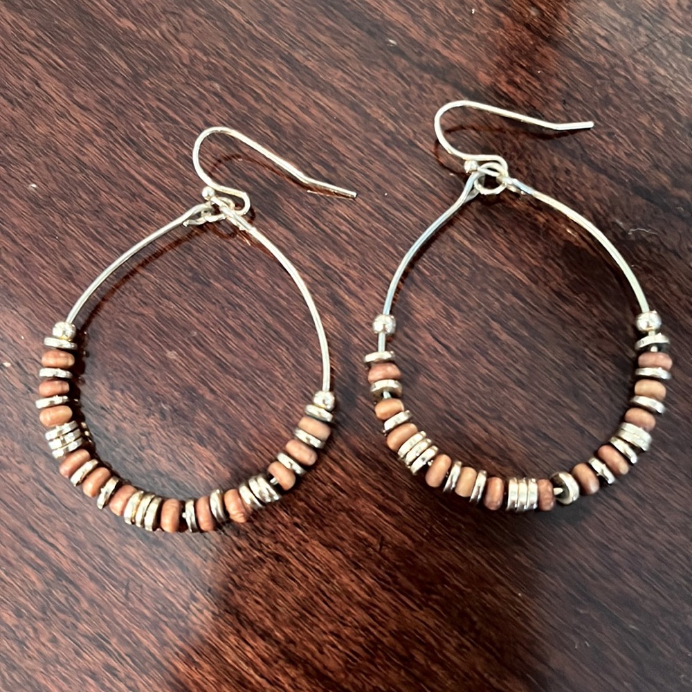 Loop earrings 1 inch vertical drop